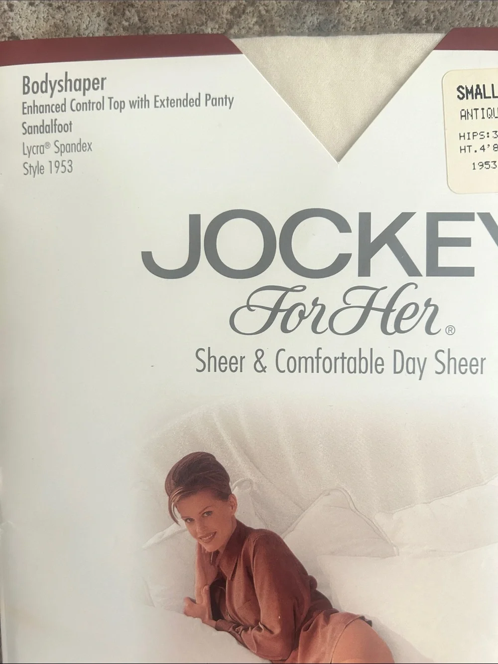 Vintage 1996 Jockey  For Her Sheer Bodyshaper Panty - Antique White (Small) NOS